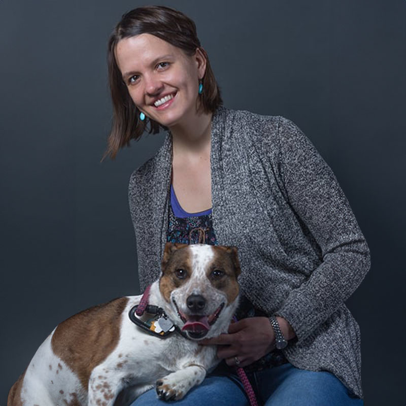 Arcata Animal Hospital veterinarian Dr. Lisa with canine patient Nala
